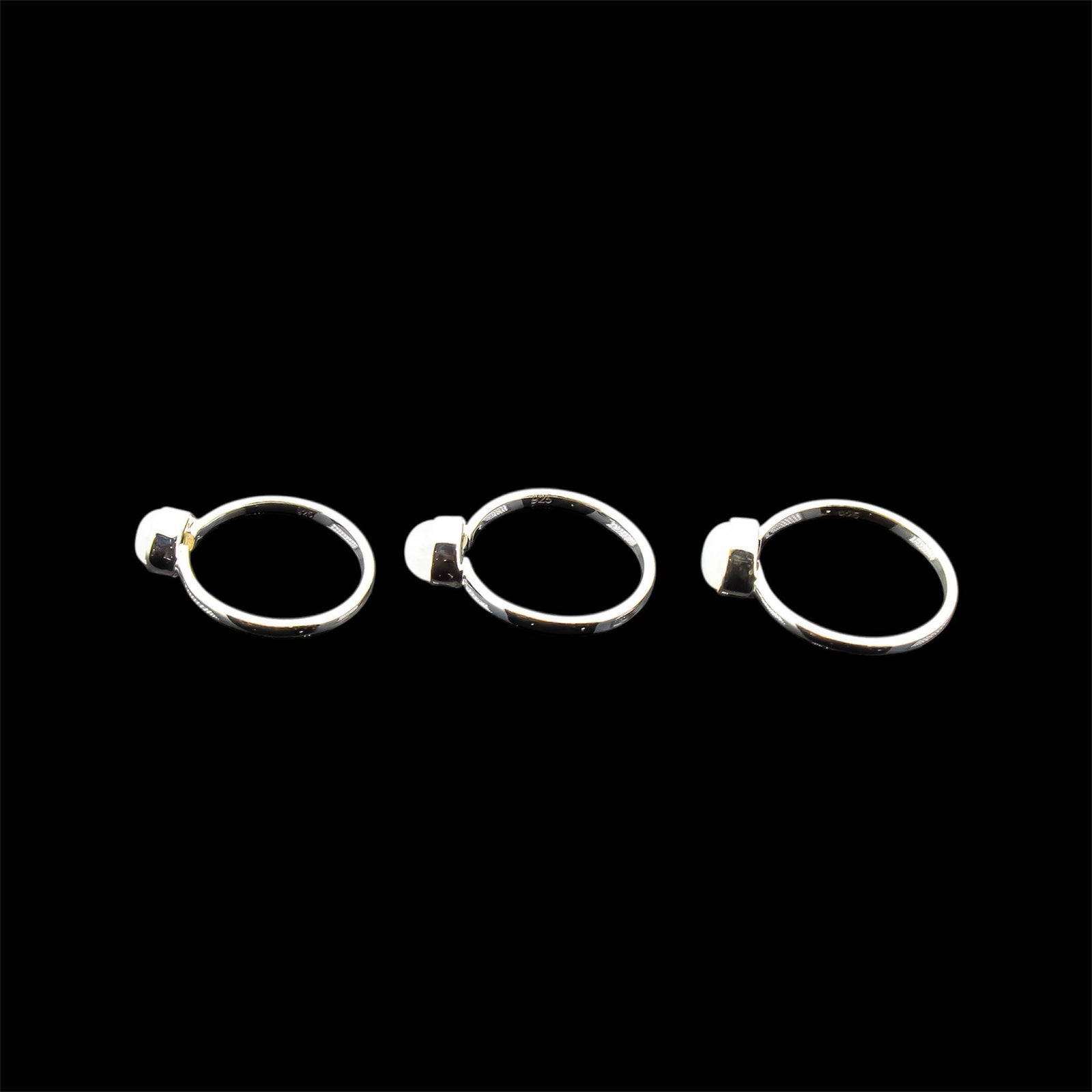 Rainbow Moonstone Ring Sterling Silver 925