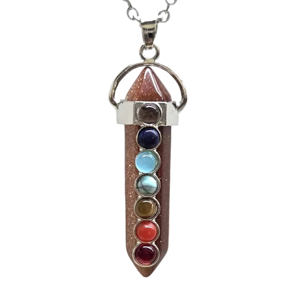 Goldstone Chakra Pendant Necklace