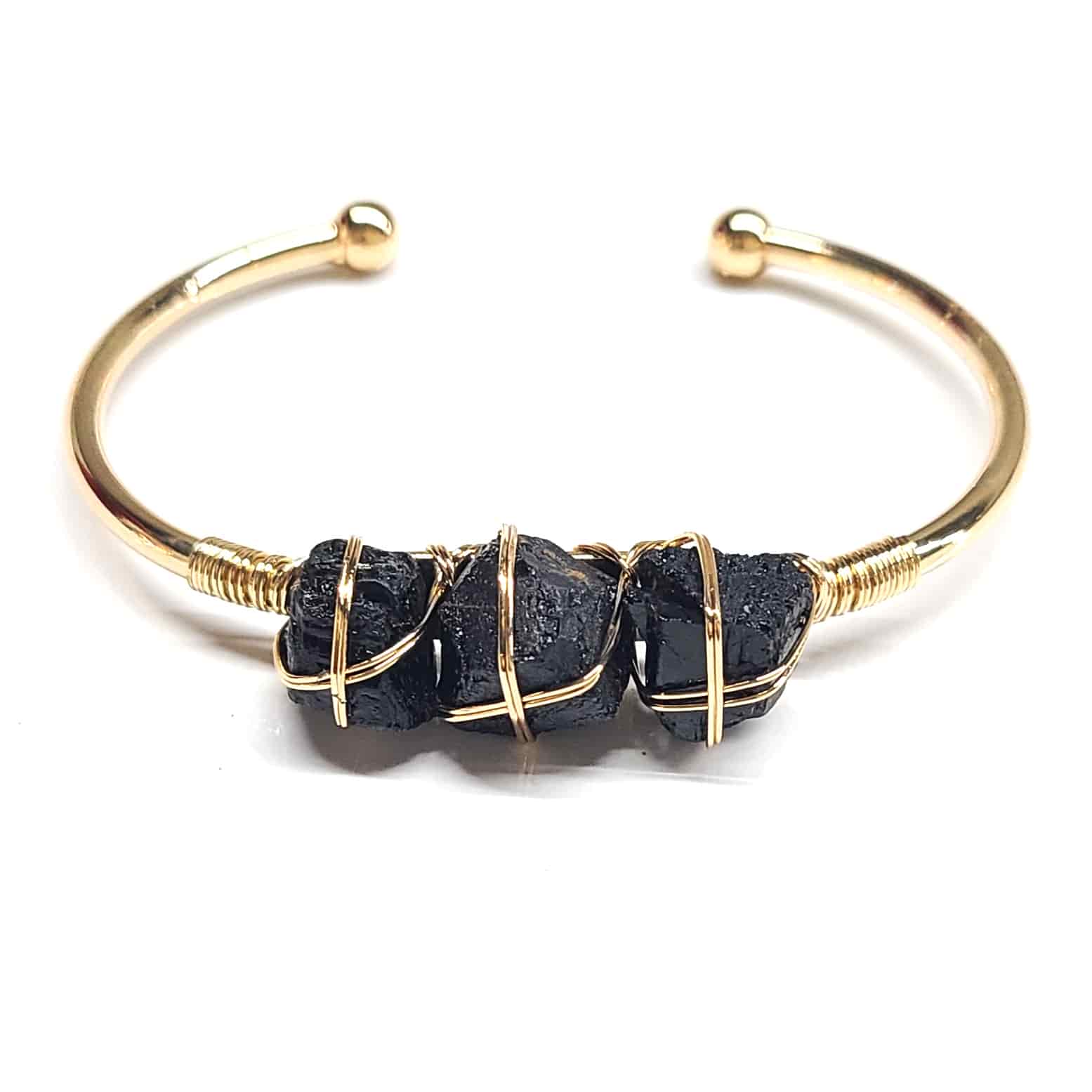 Wire Wrapped Crystal Bangle