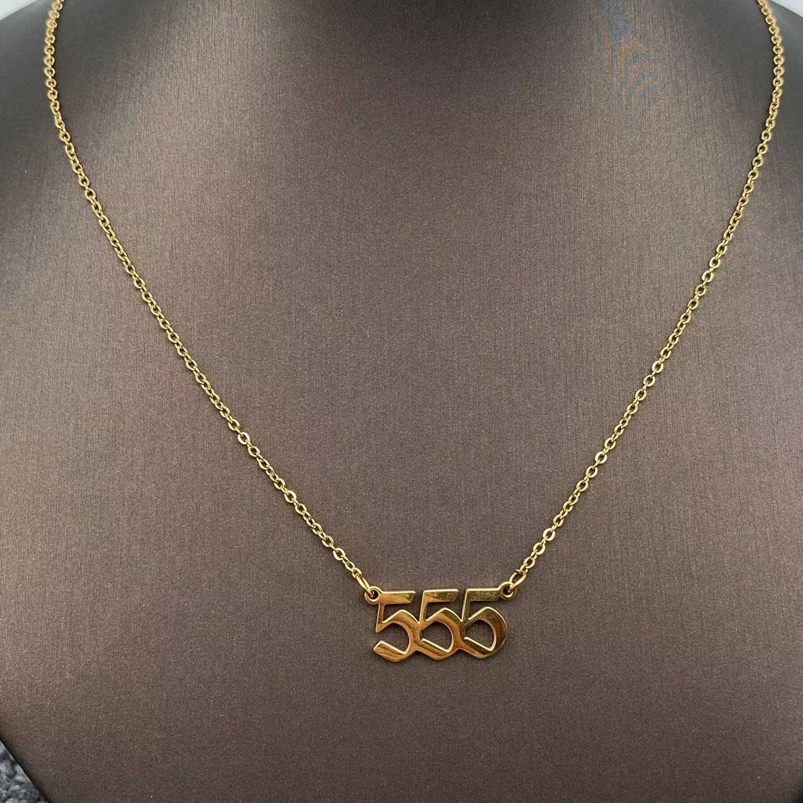 Angel Numbers 18K Gold Plated Stainless Steel Necklace