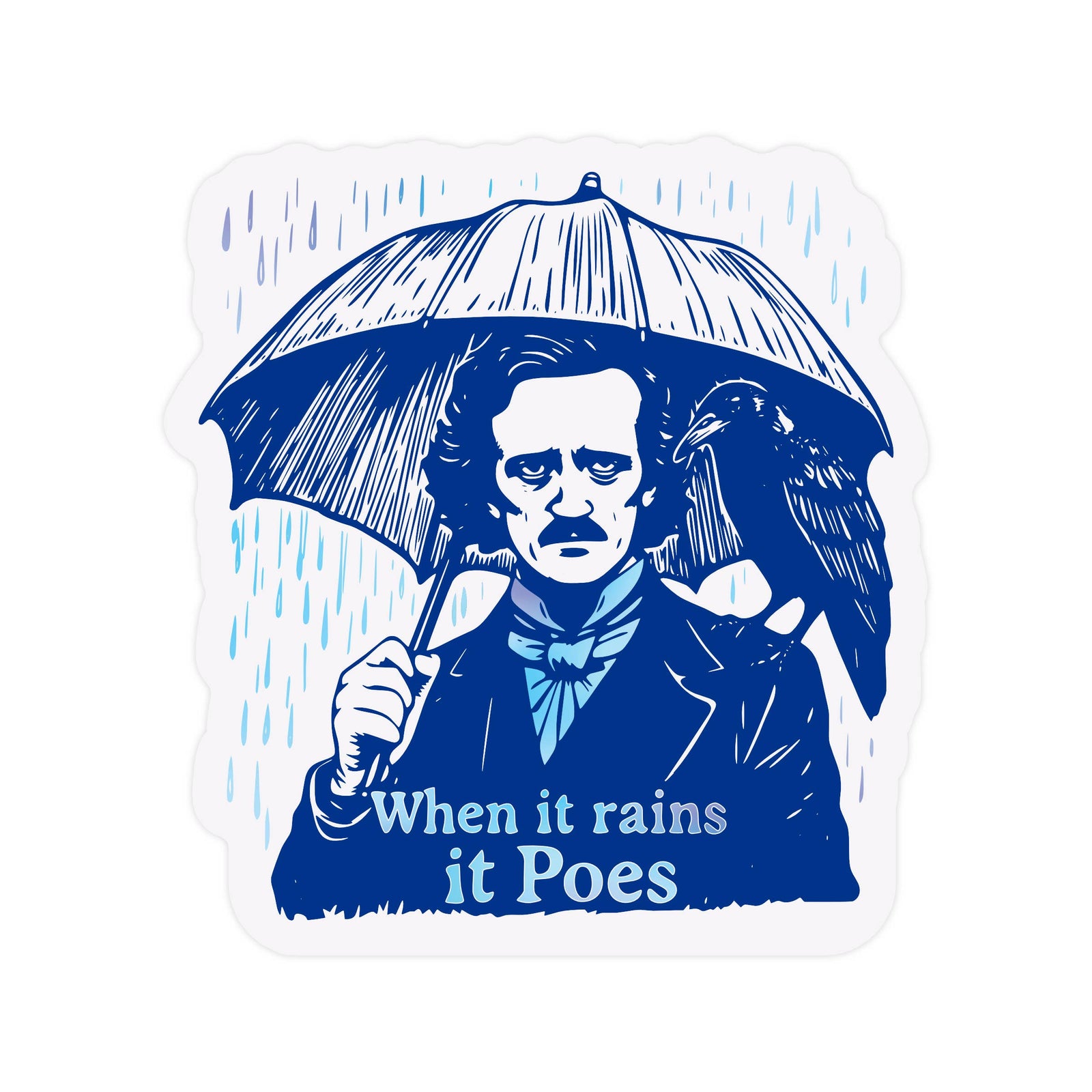Edgar Allen Poe High Quality Vinyl Sticker