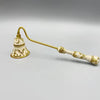 Ornate Brass Candle Snuffer - Bedazzled White