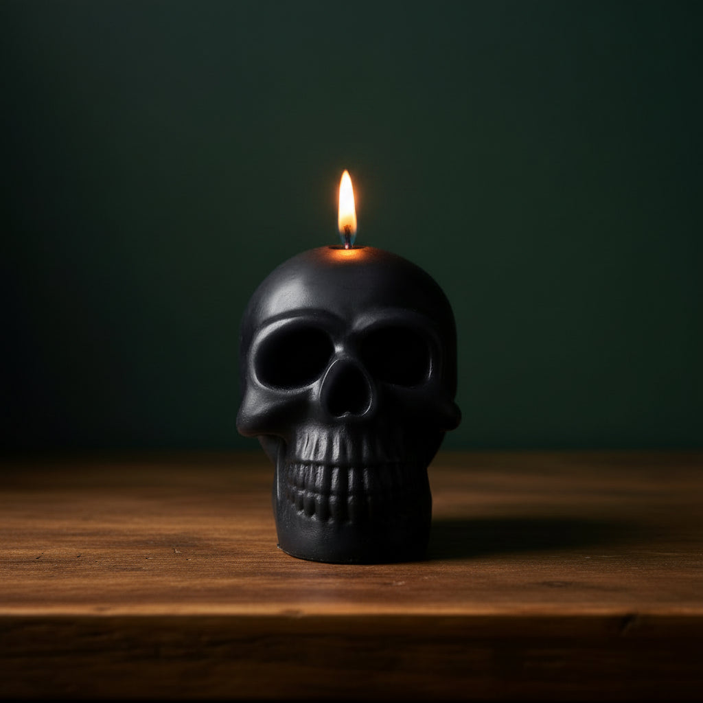 Large Skull Figure Candle