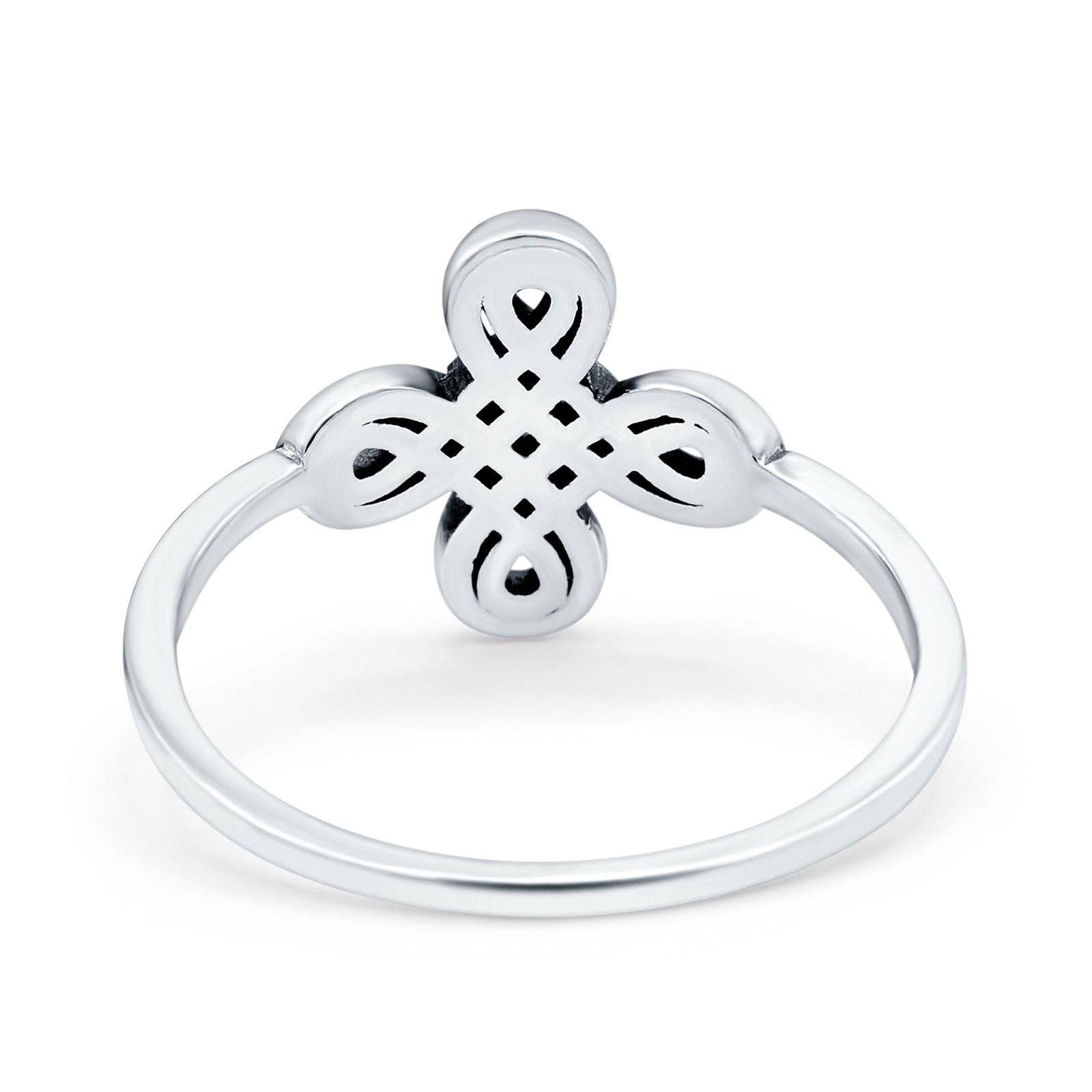 Celtic Knot Cross 925 Sterling Silver Ring