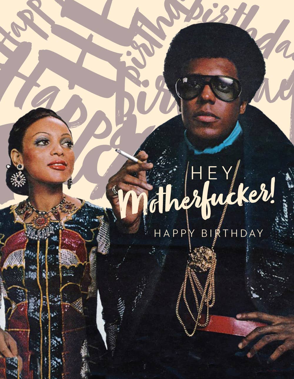 BADASS MOFO COOL birthday card