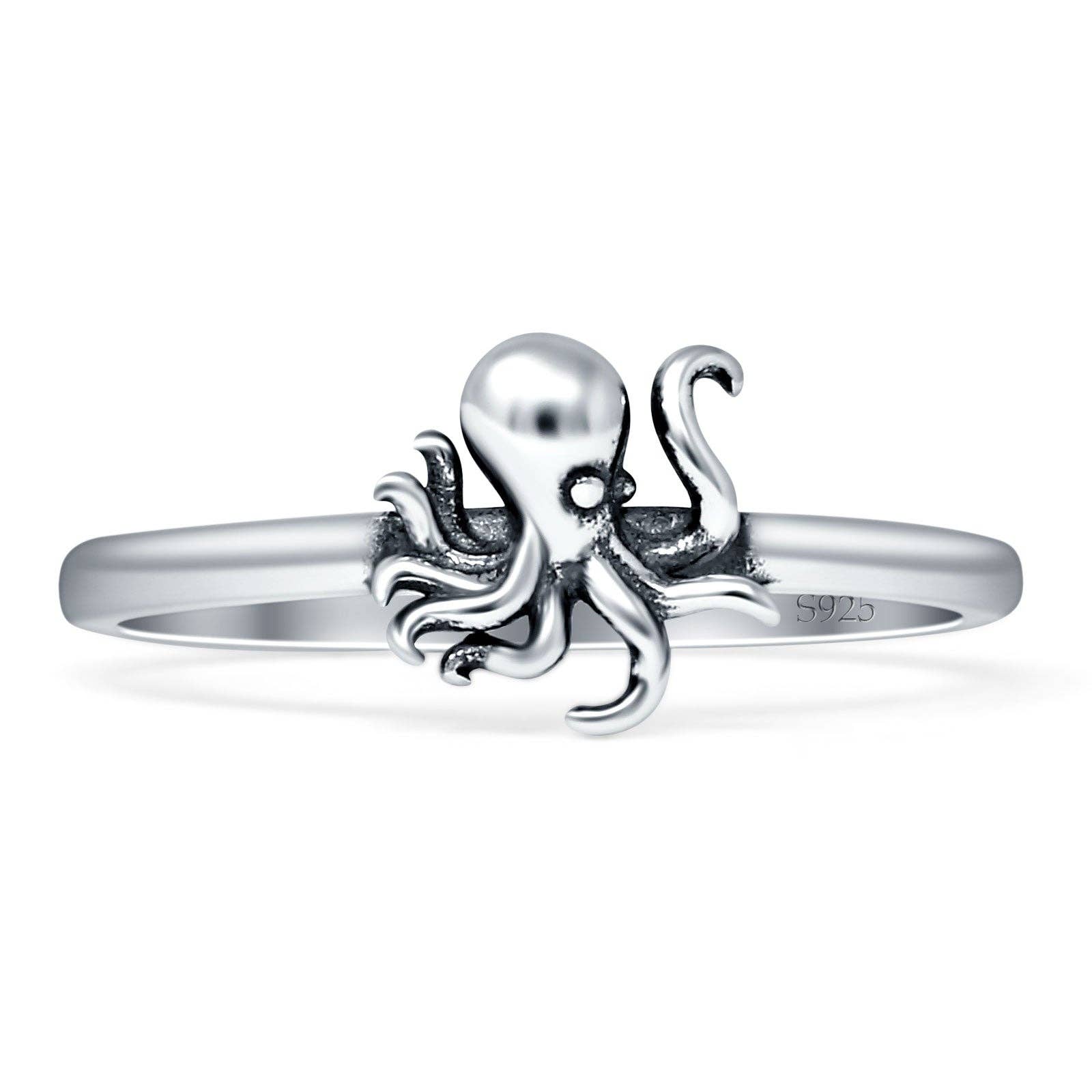 Vintage Style Sterling Silver Octopus Ring