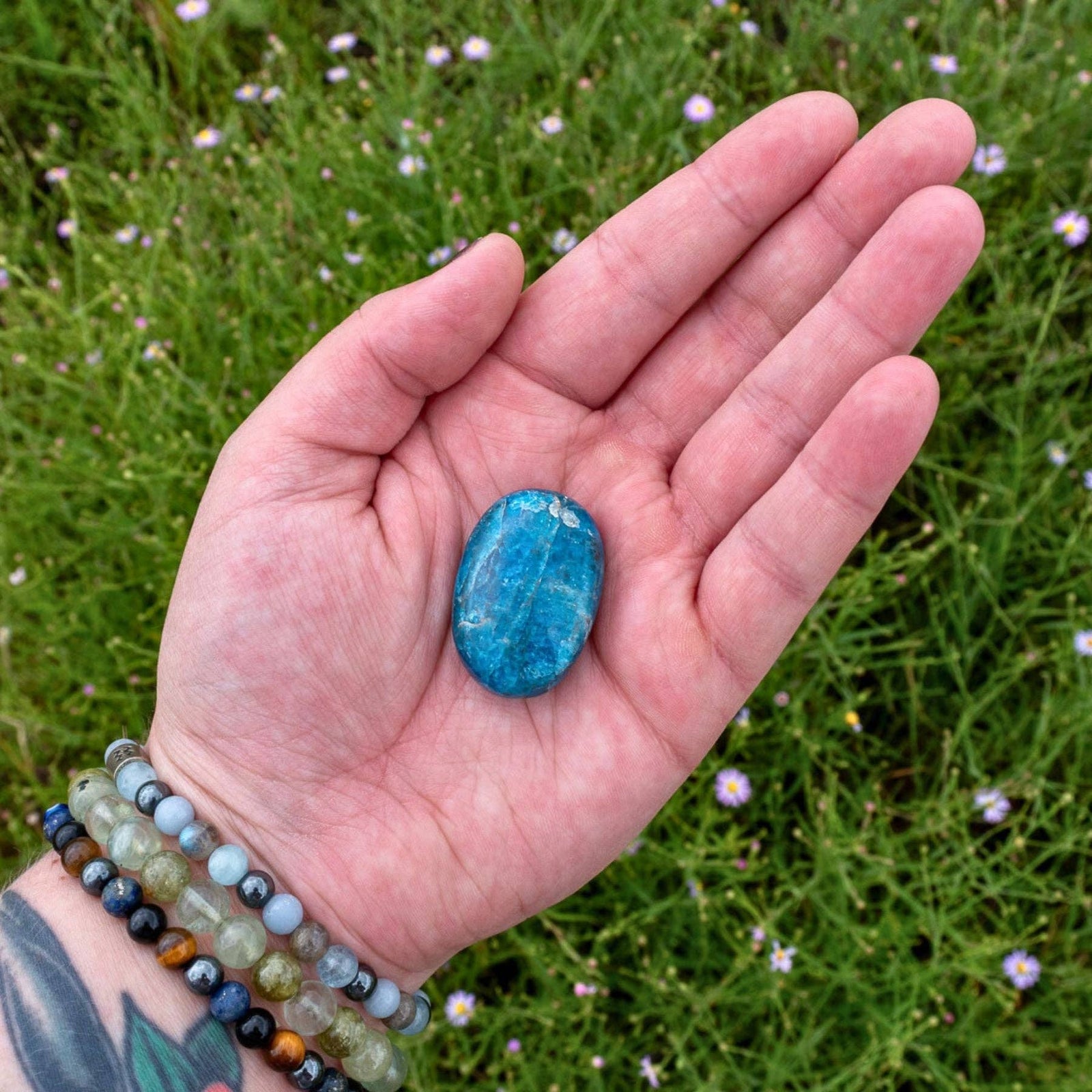 Blue Apatite Pebble
