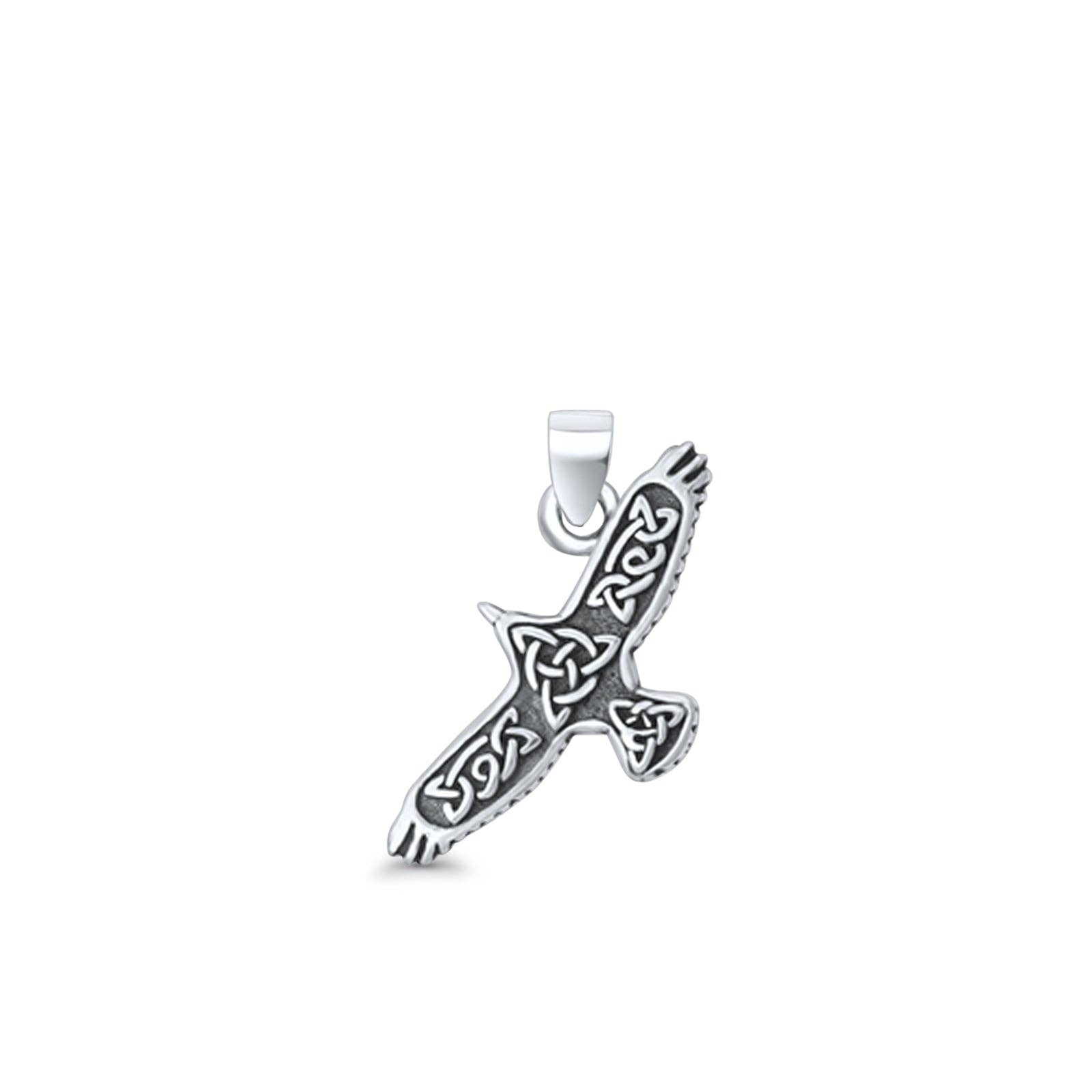 Celtic Bird Pendant Oxidized