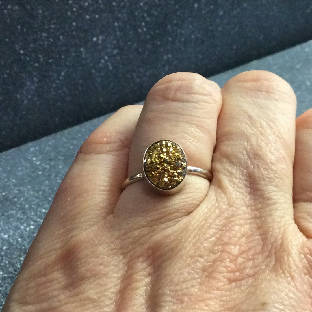 Sterling Silver Druzy Ring