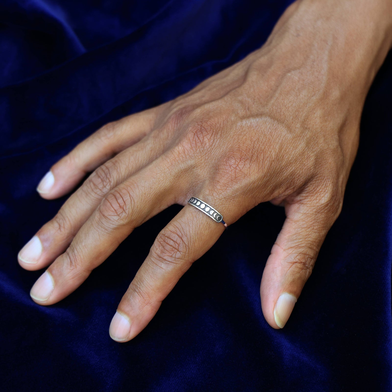 Sterling Silver Moon Phases Ring