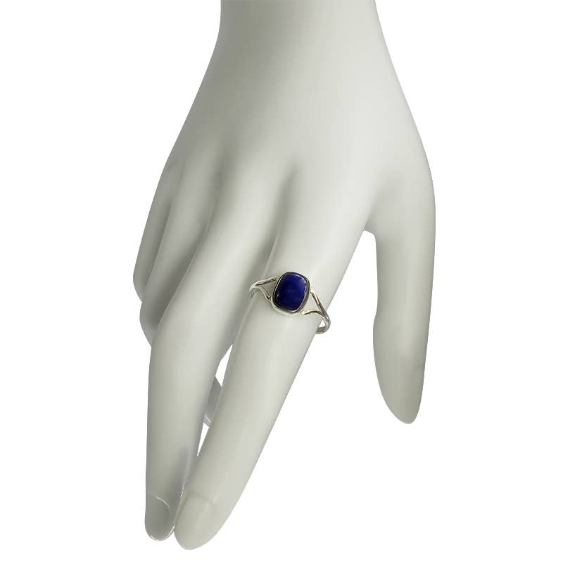 Lapis Stone Sterling Silver Ring