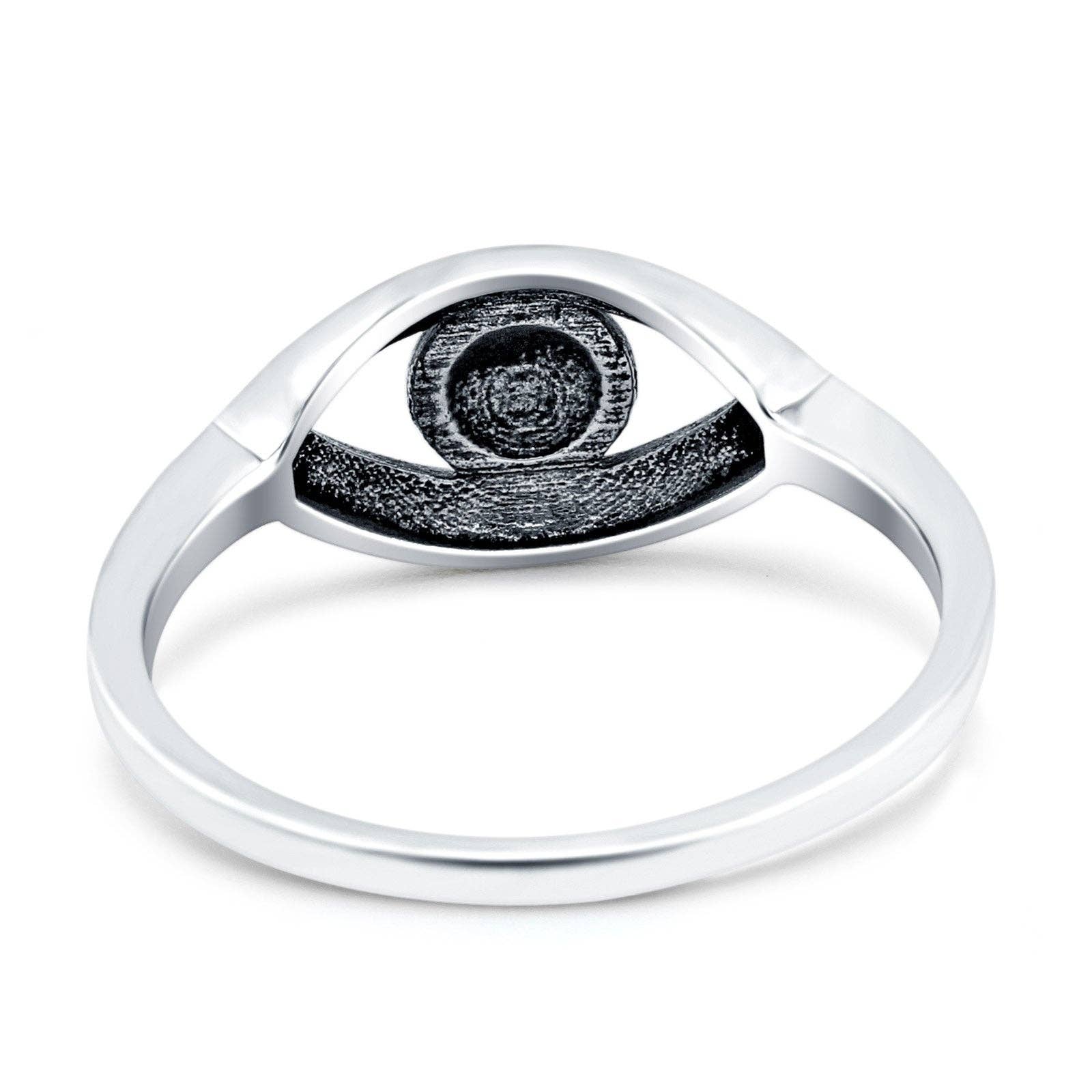 Evil Eye Oxidized Ring