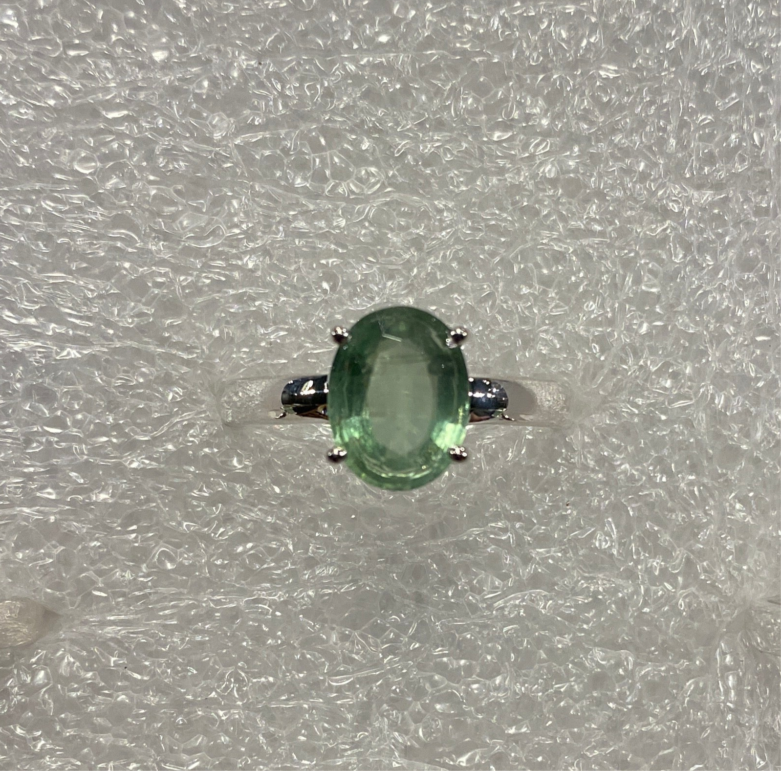 Gem-Cut Kyanite Sterling Silver Ring