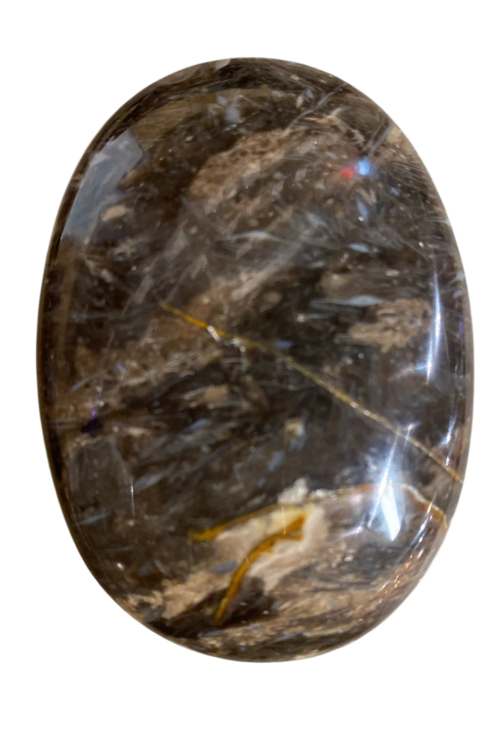 Feather Agate Palm Stone