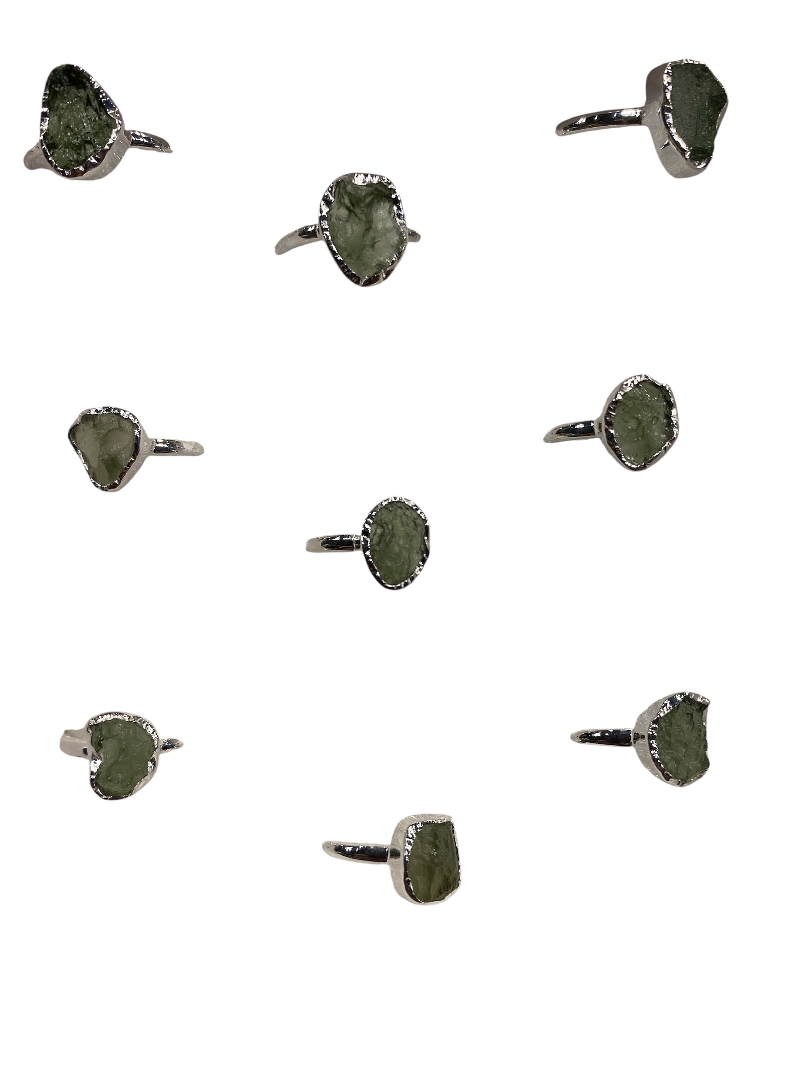 Moldavite Sterling Silver Ring