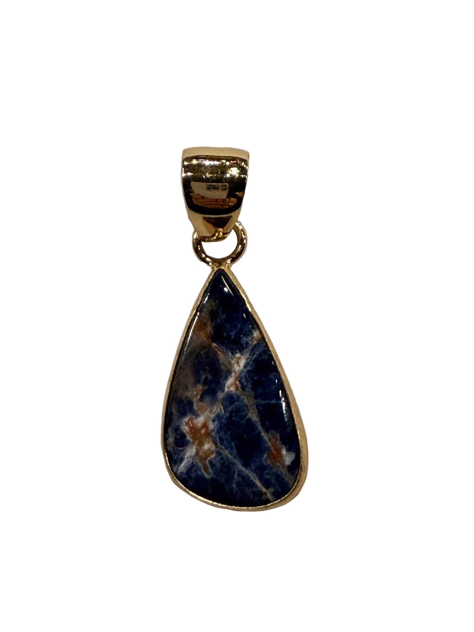 Alchemia Gold Sodalite Teardrop Pendant