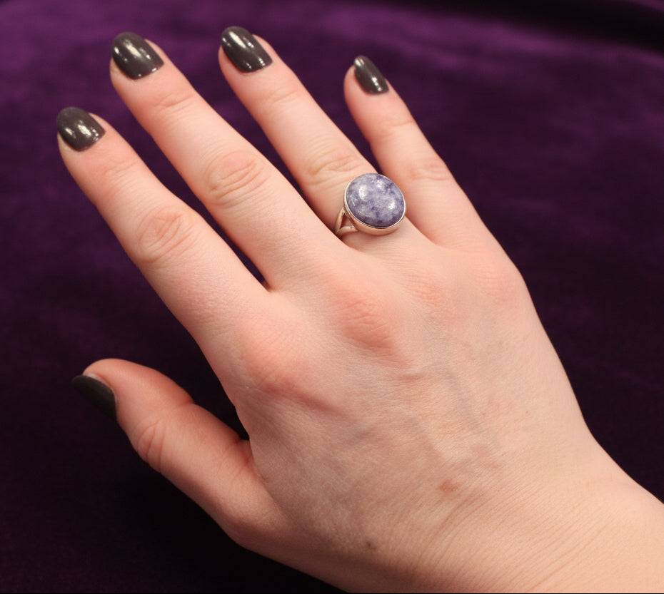 Lepidolite Sterling Silver Ring