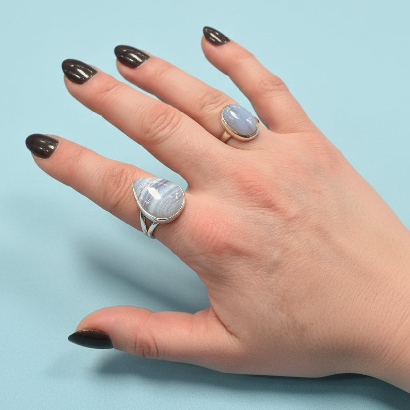 Blue Lace Agate Sterling Silver Ring