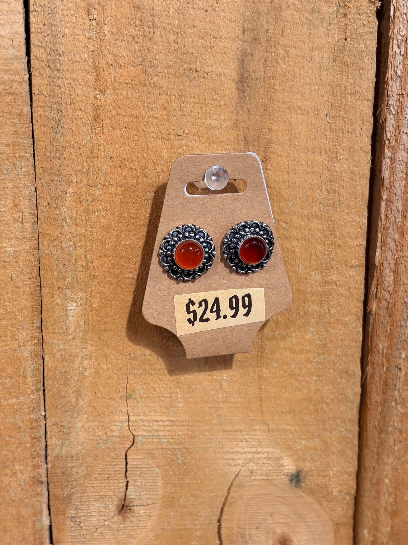 Crystal Stud Earrings – Silver-Plated