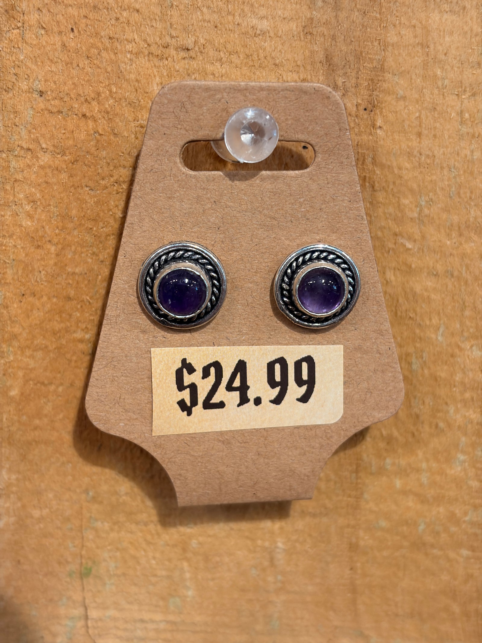 Crystal Stud Earrings – Silver-Plated