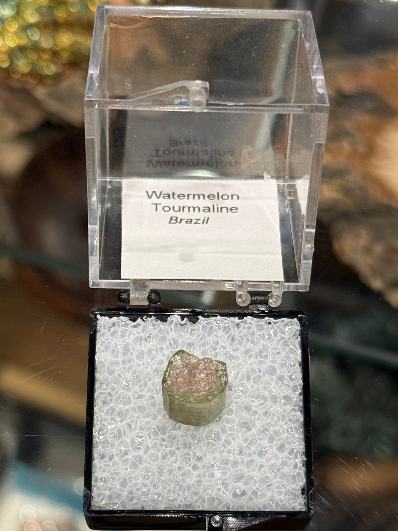 Watermelon Tourmaline Specimen in Perky Box