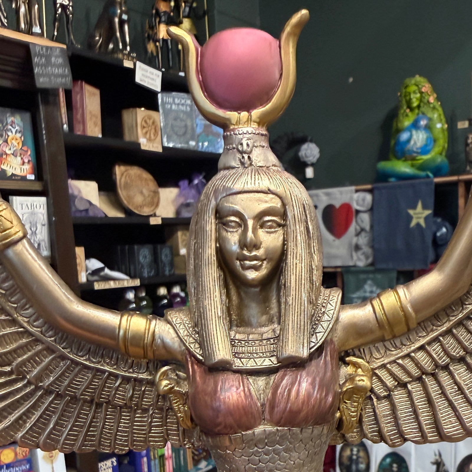 Isis Standing Wings Statue