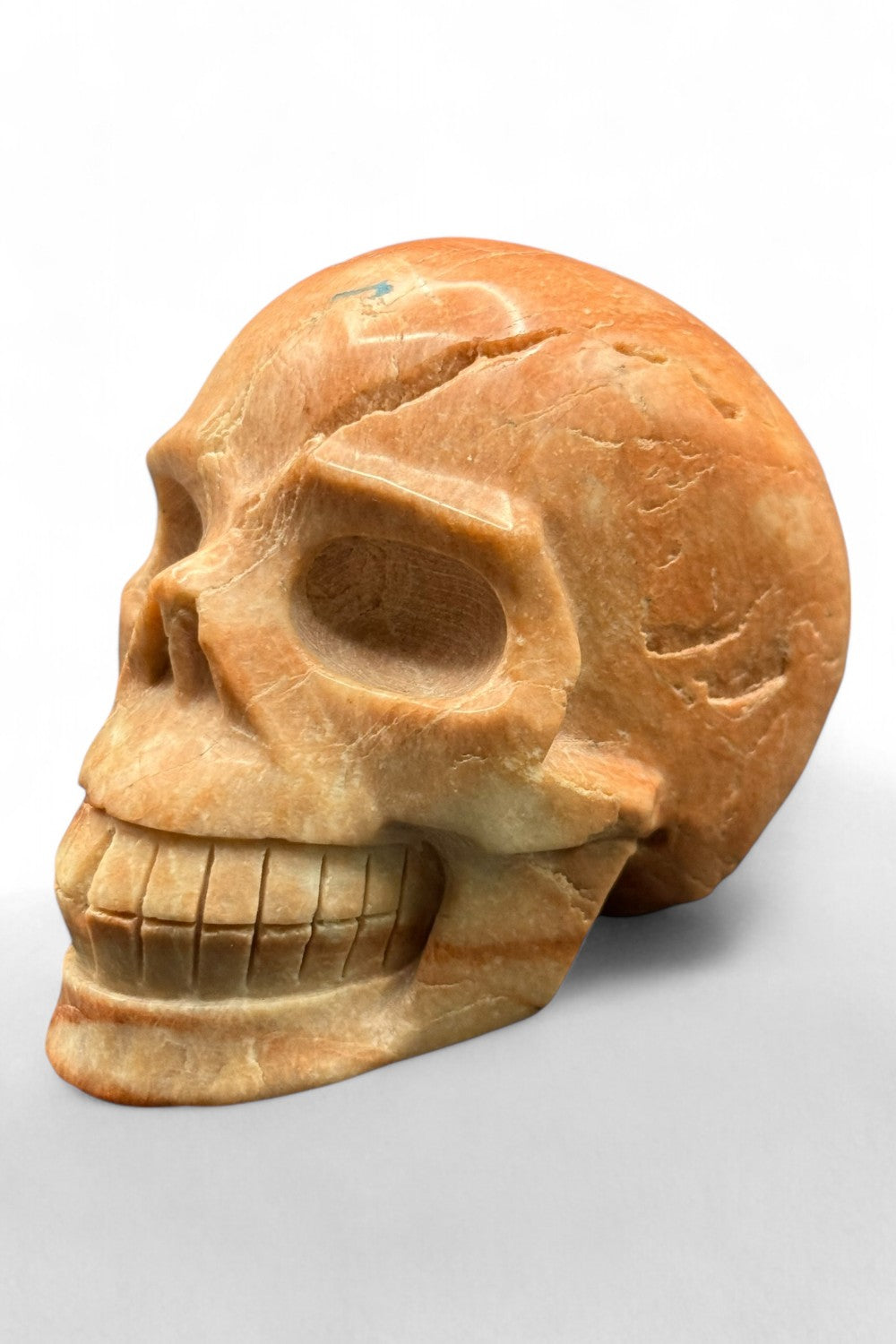 Crystal Skull Peach Moonstone