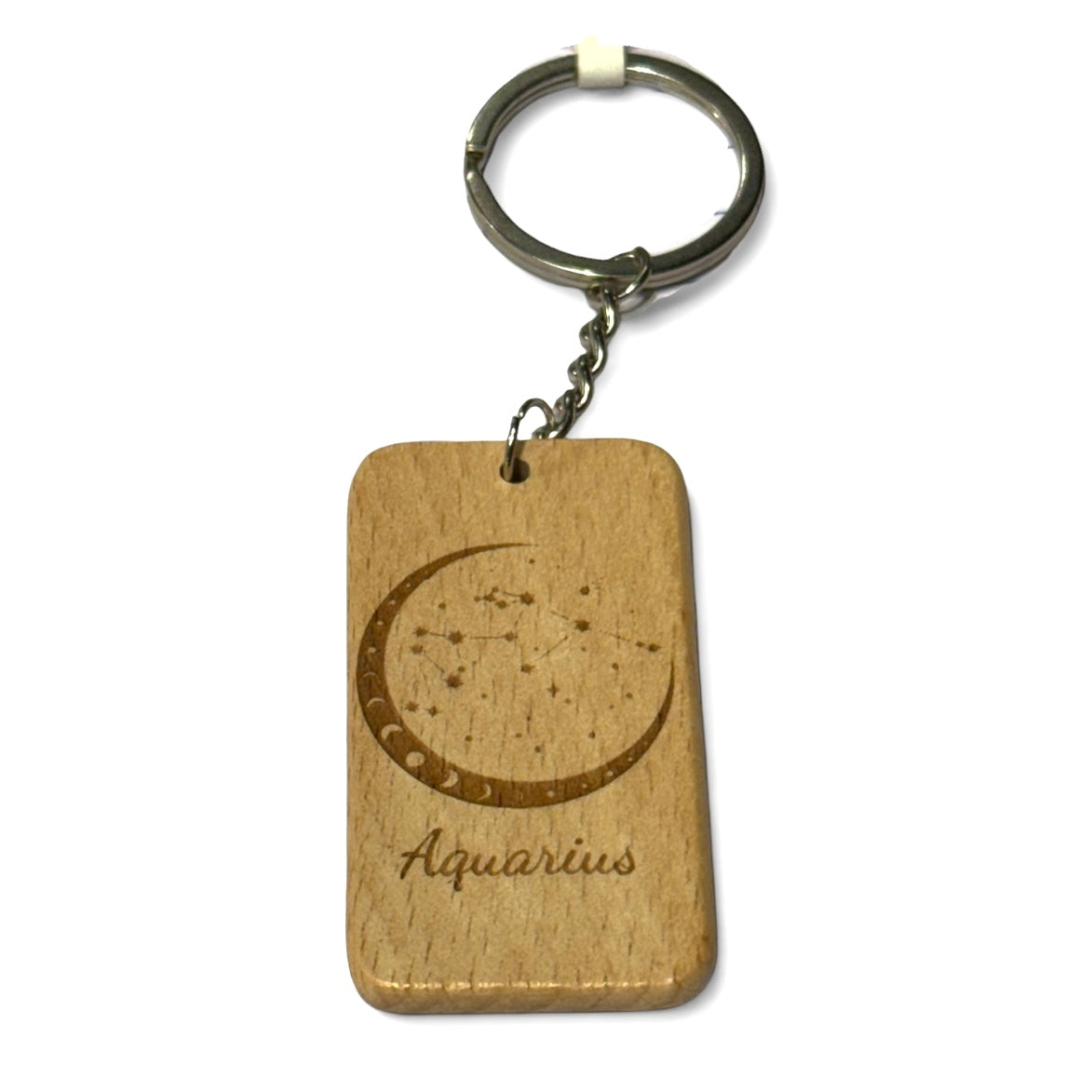 Zodiac Wood Key Chain