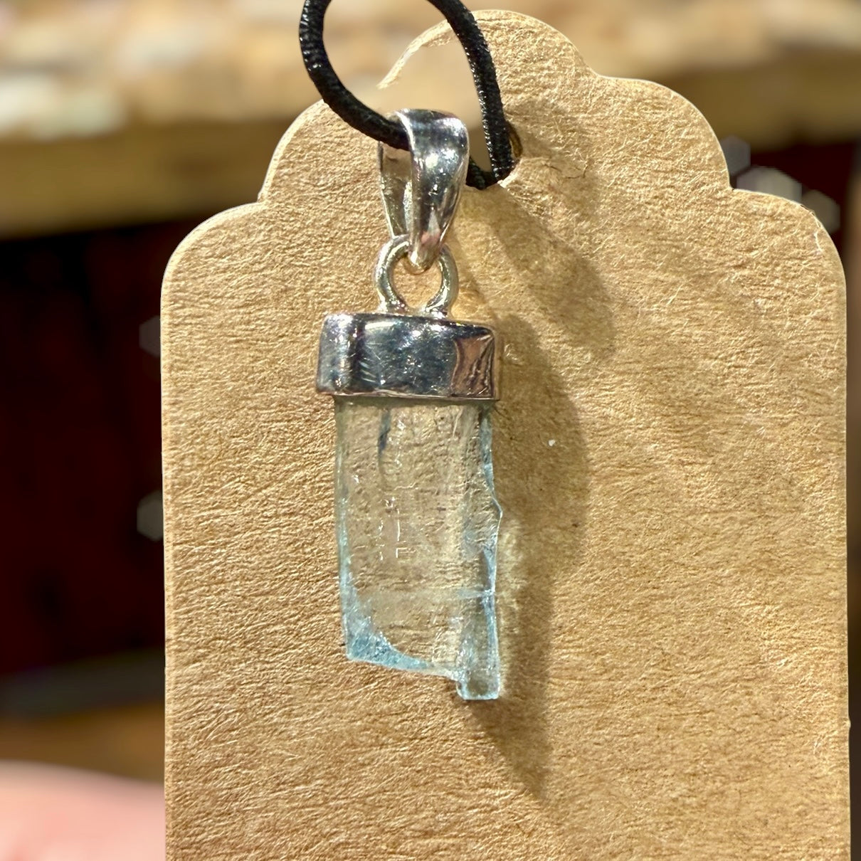 Aquamarine Sterling Silver Pendant