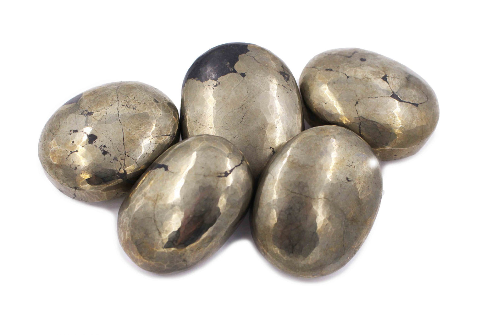 Crystal Palm Stones Pyrite with Manganite