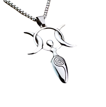 Triple Moon Goddess Necklace