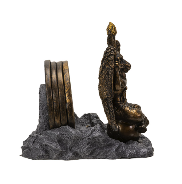 Baphomet Statue with Coaster Set