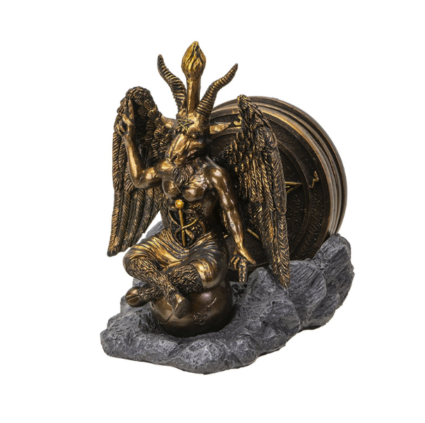 Baphomet Statue with Coaster Set