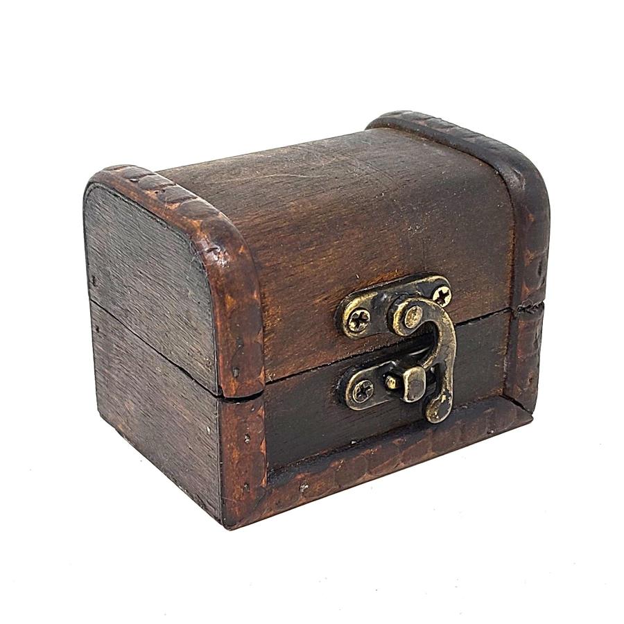 Wooden Chest Storage Box Plain Brown