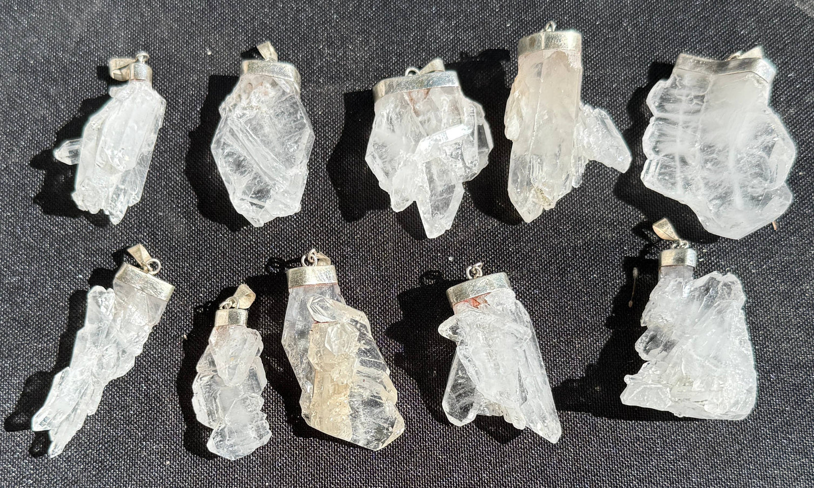 Faden Quartz Pendant with Sterling Silver Cap
