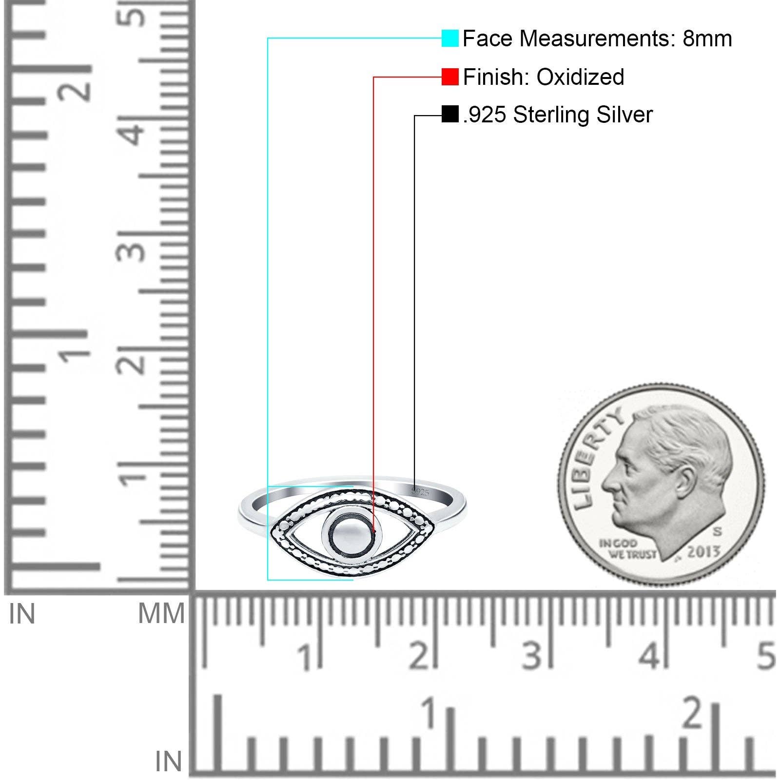 Evil Eye Oxidized Ring