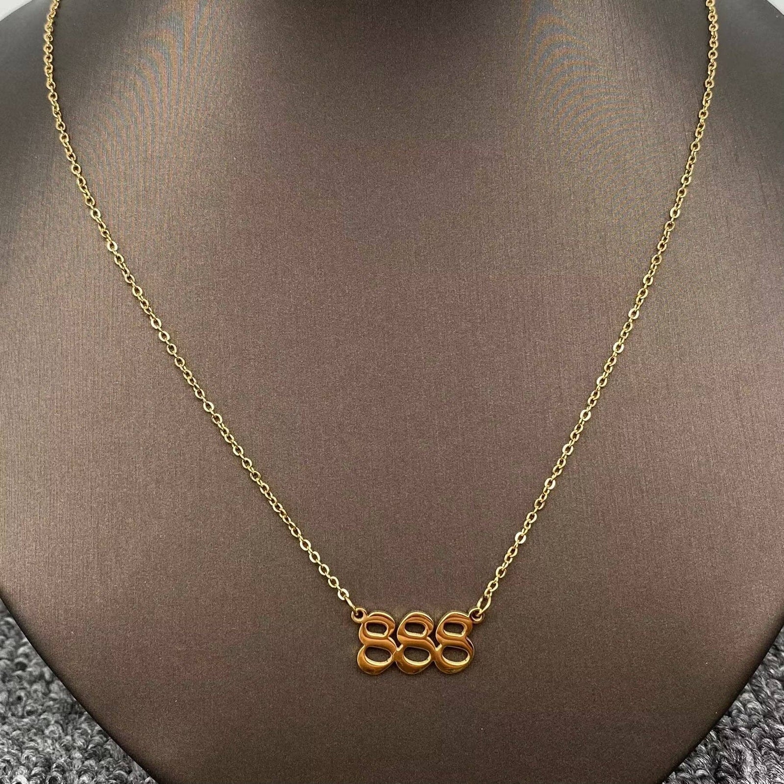 Angel Numbers 18K Gold Plated Stainless Steel Necklace