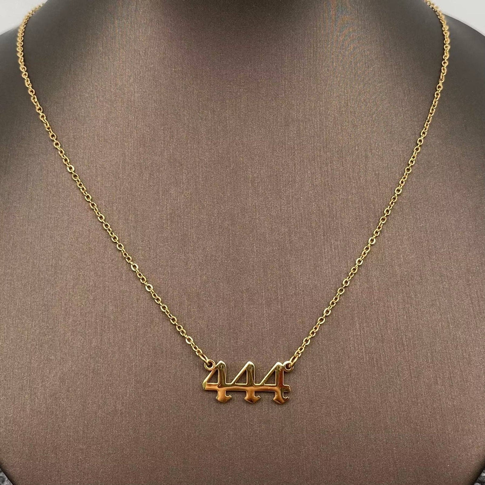 Angel Numbers 18K Gold Plated Stainless Steel Necklace
