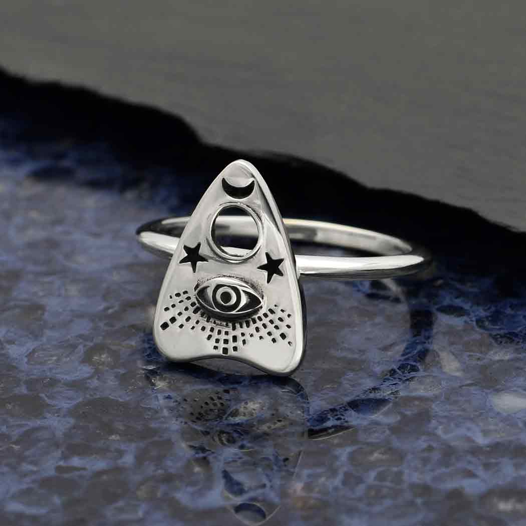 Ouija Planchette Sterling Silver Ring