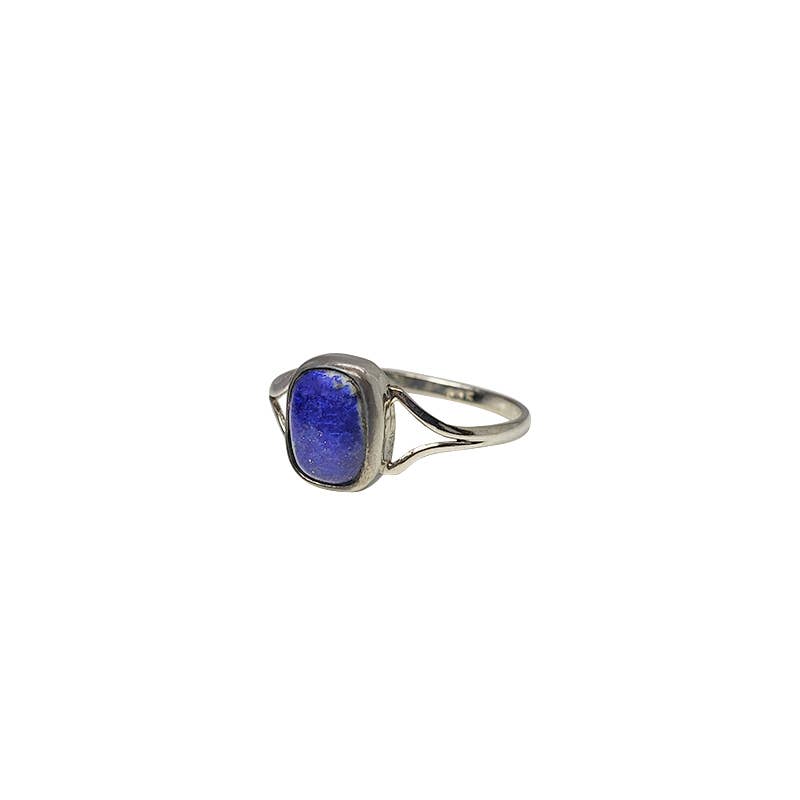 Lapis Stone Sterling Silver Ring