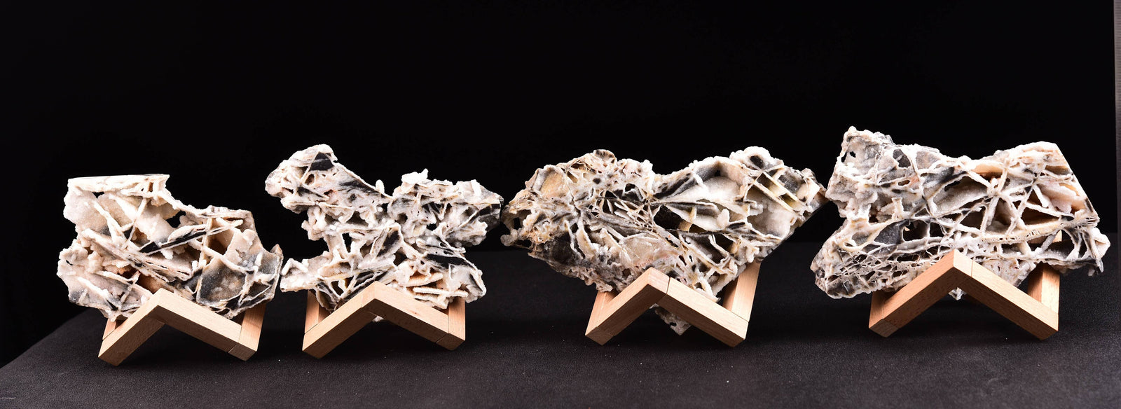 Natural Sphalerite Slice on Wooden Stand 15-20CM