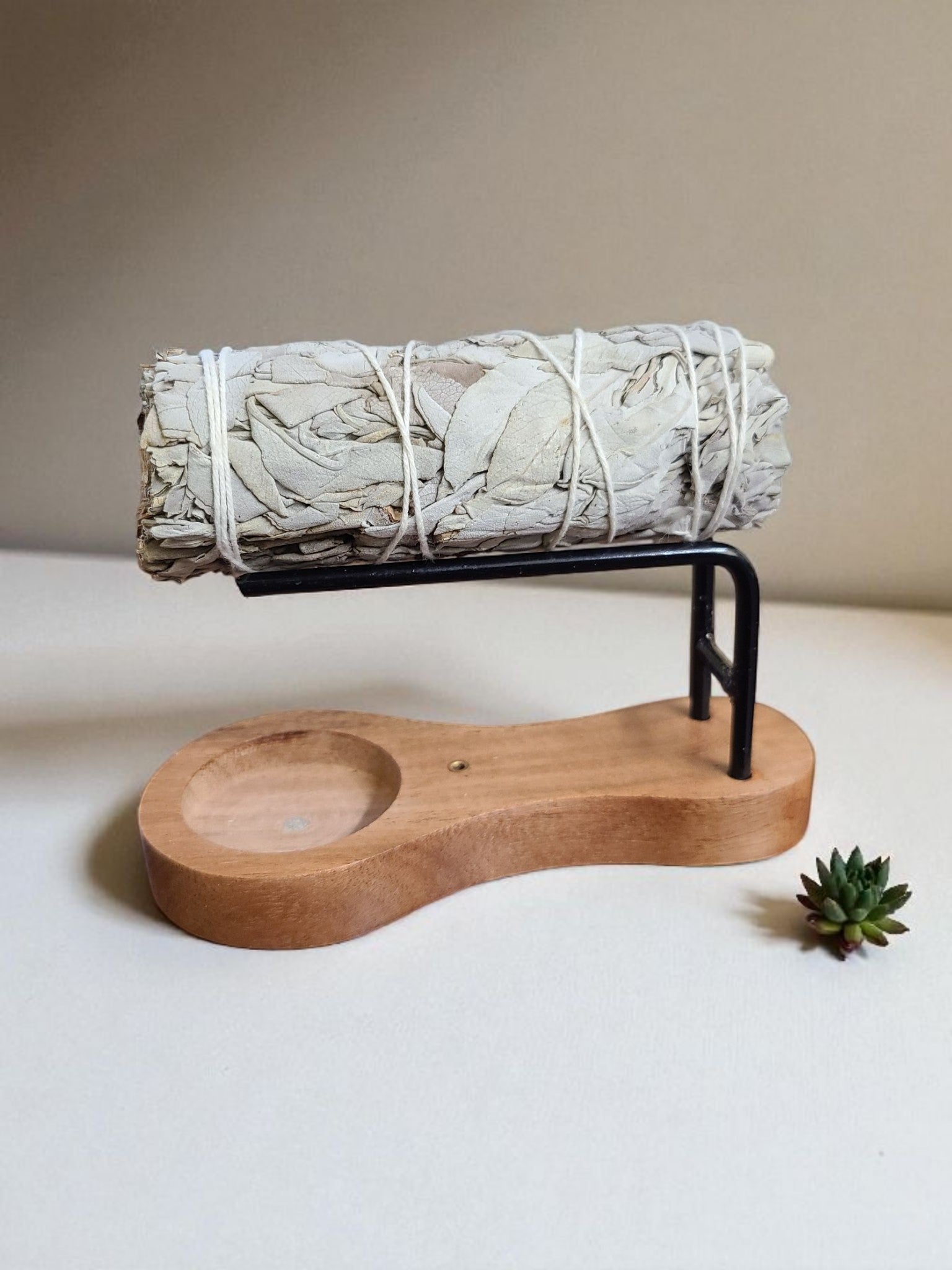 Wooden Sage & Candle Burner Simple