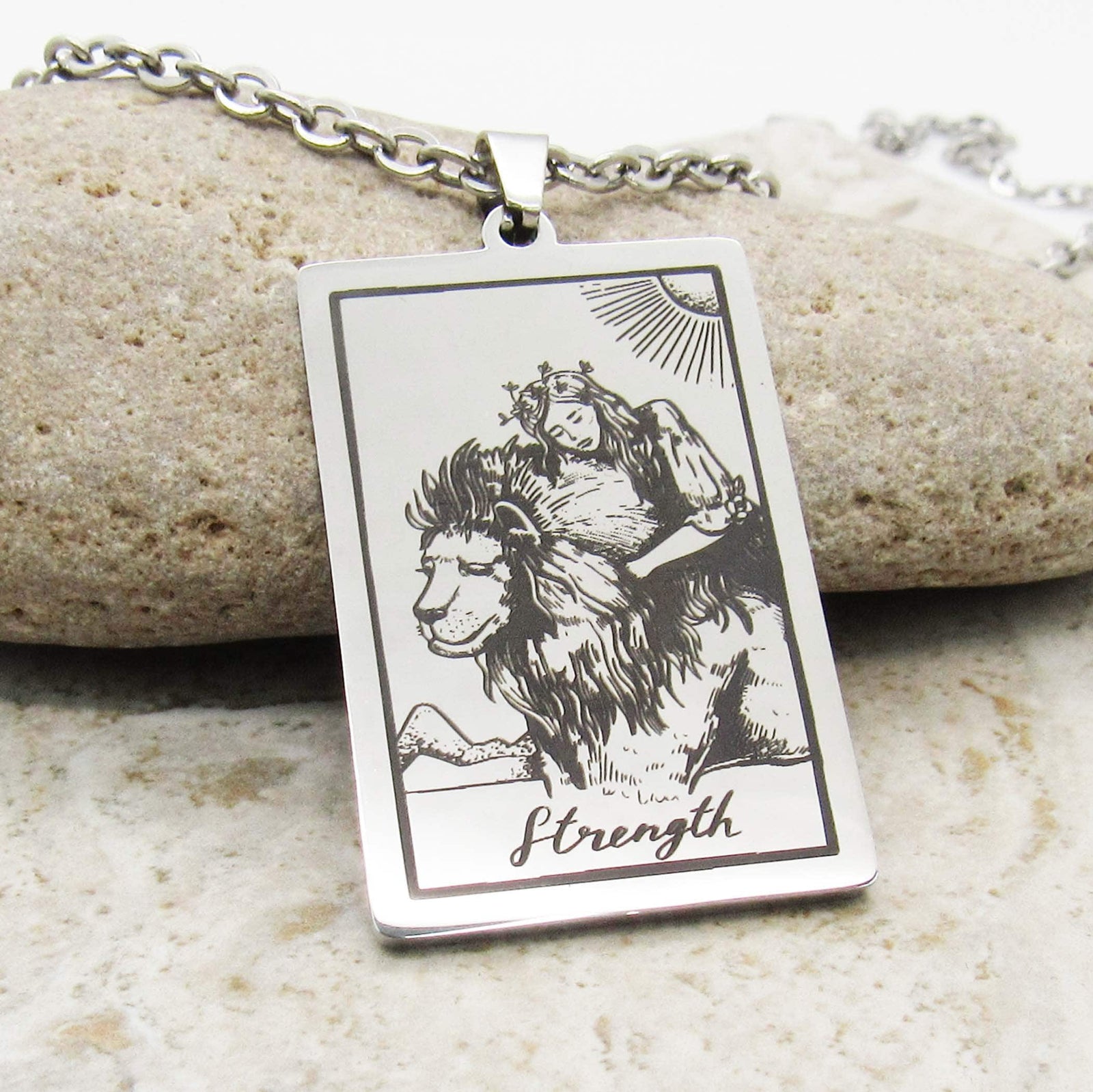 Tarot Charm Necklace Stainless Steel