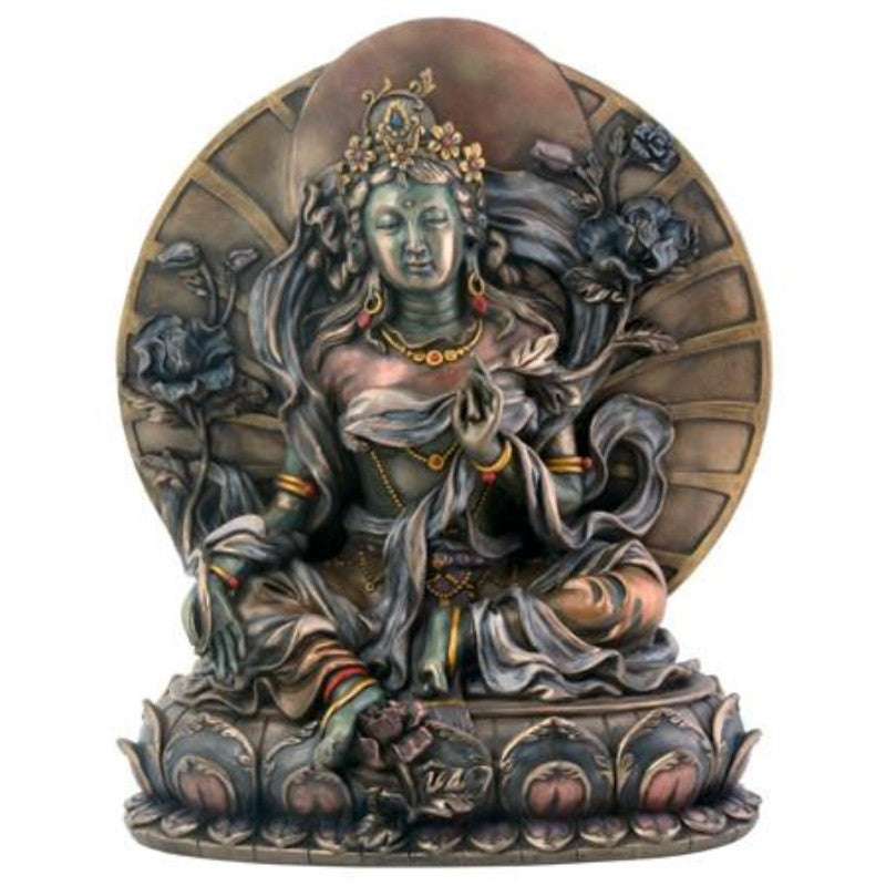 Large Seated Green Tara Goddess Statue