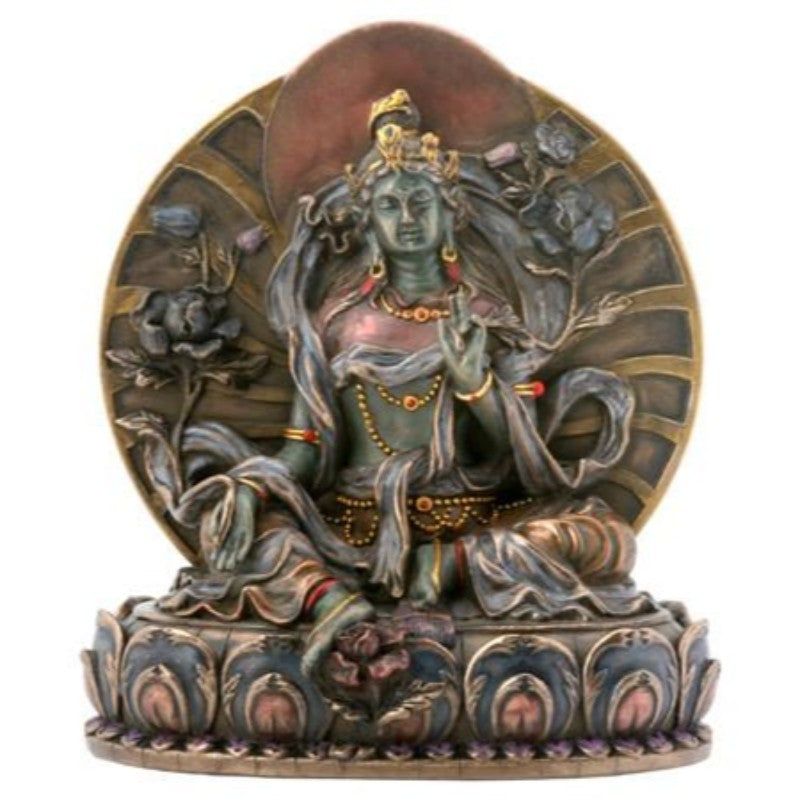 Seated Green Tara Goddess Statue