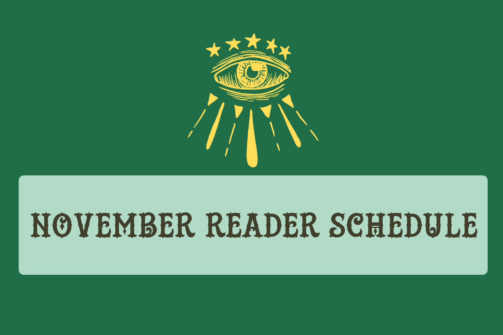 November Psychics Schedule