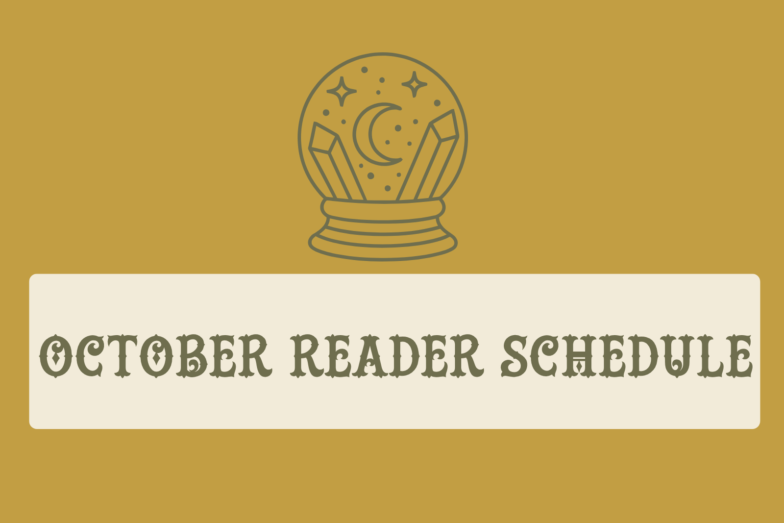 October Psychic Schedule
