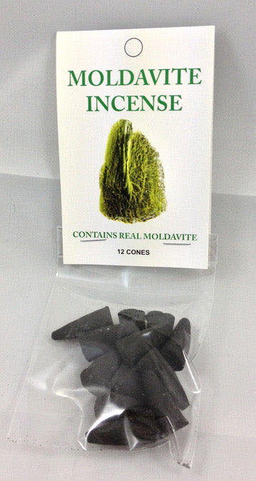 Moldavite Incense Cones