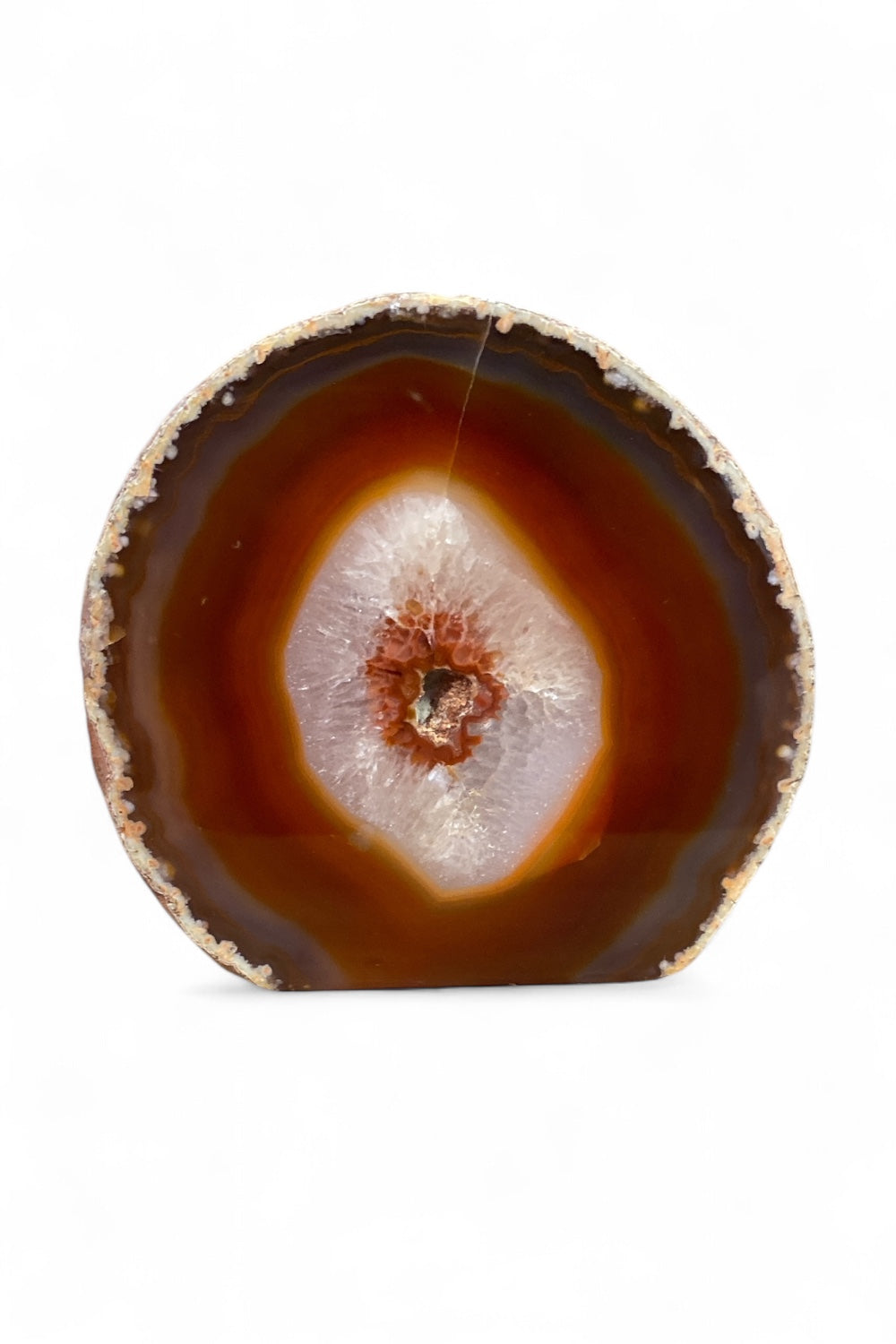 Carnelian Cut Base, one polished side