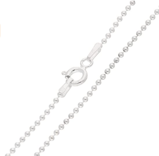 20" Sterling Ball Chain Necklace Made in Italy